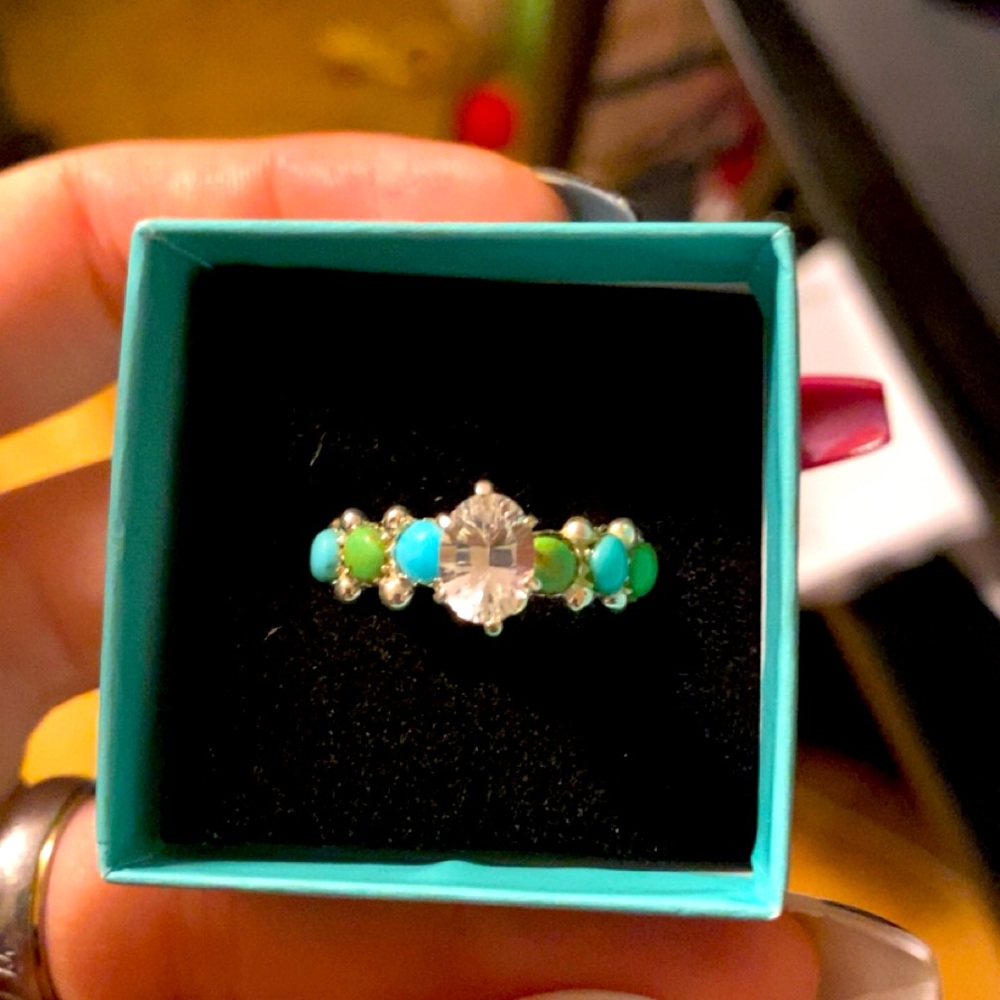 Turquoise Tuesday Wild Love Topaz Eternity Ring
